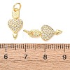 Valentine's Day Brass Micro Pave Clear Cubic Zirconia Pendants CU-E003-17G-E-3