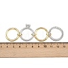 Brass Micro Pave Cubic Zirconia Plain Band Finger Rings for Women RJEW-P160-01F-G01-6