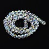 Transparent Electroplate Glass Beads Strands GLAA-Q099-J01-10-3