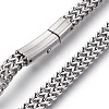 304 Stainless Steel Mesh Chain Necklaces NJEW-L161-01P-3