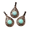 Synthetic Turquoise Pendants G-H065-02R-14-1