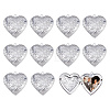 12Pcs Stainless Steel Locket Pendants STAS-DC0017-43-1