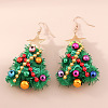 Christmas Plastic & Acrylic & Resin & Alloy Dangle Earrings FS-WG9688C-01-1