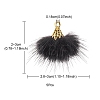 Faux Mink Fur Tassel Pendant Decorations FIND-YW0002-24A-4