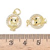 Brass Micro Pave Cubic Zirconia Pendants KK-L253-09G-3