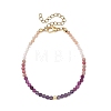 Natural Ruby & Rhodonite & Sunstone & Rose Quartz & Non-magnetic Synthetic Hematite Beaded Bracelets for Women BJEW-JB14094-01-3