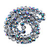 Transparent Crackle Electroplate Glass Beads Strands EGLA-T008-028-B01-3