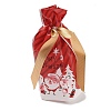 Christmas Santa Claus Plastic Packing Pouches Drawstring Bags ABAG-Q053-03G-3