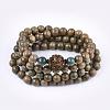 Feng Shui 4-Loop Wrap Style Buddhist Jewelry BJEW-T009-03-3