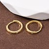 925 Sterling Silver Micro Pave Clear Cubic Zirconia Hoop Earrings EJEW-K317-04G-2