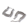 Non-Tarnish 304 Stainless Steel Rectangle Hoop Earrings for Women EJEW-I284-03P-2