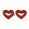 Heart Shape Polymer Clay Rhinestone Beads CLAY-NH0001-09A-10-1