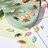 48Pcs 8 Colors Alloy Enamel Elephant Connector Charms ENAM-TA0001-80G-3