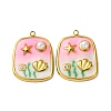304 Stainless Steel Enamel Pendants X1-STAS-L299-18G-01-1