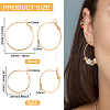 16Pcs 2 Size Brass Hoop Earrings KK-BC0011-07-2