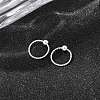 Brass Ball Captive Bead Nose Ring AJEW-G075-01S-01-1