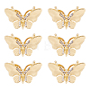 Butterfly Alloy Rhinestone Brooches for Backpack Clothes JEWB-WH0010-145-1