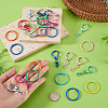 15Pcs Spray Painted Alloy Swivel Snap Hook Clasps FIND-TA0010-57-5