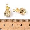 Brass Micro Pave Cubic Zirconia Pendants KK-C155-16G-02-3