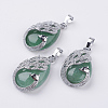 Natural Green Aventurine Pendants G-E442-04M-1