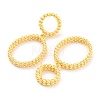 Rack Plating Brass Ring Dangle Stud Earrings EJEW-A028-48G-2