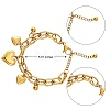 Titanium Steel Heart Charm Bracelets for Women BJEW-BB69676-I-2