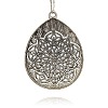Vintage Tibetan Style Alloy Teardrop with Flower Large Pendants TIBEP-M001-35-2