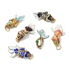 Brass Cloisonne Pendants KK-K416-01G-1