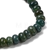 Adjustable Natural Moss Agate Braided Bead Bracelets BJEW-F369-A19-2