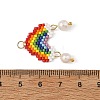 Natural Cultured Freshwater Pearl & Glass MIYUKI Seed Beaded Pendants PALLOY-MZ01409-3
