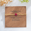 Brass Round Beads Stretch Bracelets VH4184-20-1