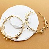 Alloy Branch Flower Big Hoop Earrings for Women WGC29F5-01-3