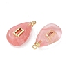 Cherry Quartz Glass Pendants KK-D289-28C-G-2