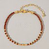 Bohemian Style Synthetic Goldstone Round Beaded Bracelets for Women CA1141-3-1