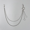 Alloy Double Layer Trousers Chain HJEW-WH20071-008P-1