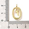 Brass Micro Pave Cubic Zirconia Pendants ZIRC-P123-01G-T02-3