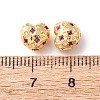 Brass Pave Cubic Zirconia Beads KK-C157-38G-3