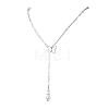 Alloy Butterfly Lariat Necklaces NJEW-JN05693-1