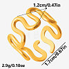 Geometric 304 Stainless Steel Adjustable Cuff Open Rings for Women WL5945-2-5