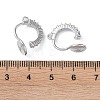 Brass with Cubic Zirconia Cuff Earrings Findings KK-B087-14P-3