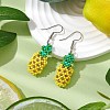 Glass Seed Bead Pineapple Dangle Earrings for Women EJEW-MZ00266-2