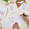 12Pcs Flower Paper Postcard with 12Pcs Rectangle Blank Kraft Paper Envelopes and 12Pcs Stickers Kits DIY-WR0005-62-3