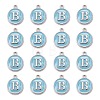 Platinum Plated Alloy Enamel Charms X-ENAM-S118-04B-P-2