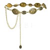 Boho Alloy Oval Flower Link Chain Waist Chains for Woman WG29A3A-01-2