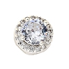 Brass Micro Pave Cubic Zirconia Beads KK-D408-11S-04A-1