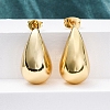 Teardrop Brass Stud Earrings EJEW-Q015-20A-G-2