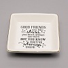 Porcelain Square Jewelry Holder DJEW-WH0050-10A-1