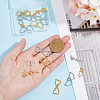 16Pcs 8 Styles 201 Stainless Steel Connector Charms STAS-DC0014-57-3