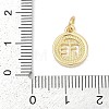 Brass Micro Pave Clear Cubic Zirconia Pendants KK-G522-36G-3