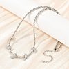 Brass Micro Pave Clear Cubic Zirconia Hot Pepper and Round Beaded Necklaces KK-CBA4547-15P-2